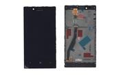 Матрица с тачскрином (модуль) для Nokia Lumia 720 черный с рамкой