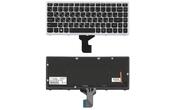 Клавиатура для ноутбука Lenovo IdeaPad (Z400) с подсветкой (Light), Black, (Gray Frame), RU