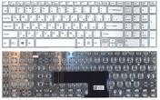 Клавиатура для ноутбука Sony (FIT 15, SVF15) с подсветкой (Light), White, (No Frame) RU