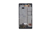 Матрица с тачскрином (модуль) для Nokia Lumia 820 черный с рамкой