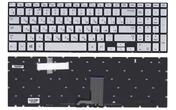 Клавиатура для ноутбука Samsung (NP880Z5E, NP780Z5E, NP870Z5E, NP770Z5E, NP670Z5E) с подсветкой (Light), Silver, (No Frame), RU