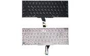 Клавиатура для ноутбука Apple MacBook Air 2011+ A1370 (2010, 2011 года), A1465 (2012, 2013, 2014, 2015 года) с подсветкой (Light) Black, (No Frame), RU (горизонтальный энтер)