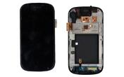 Матрица с тачскрином (модуль) для Samsung Nexus S I9020 черный с рамкой