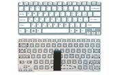 Клавіатура для ноутбука Sony (SVE14A) White, (No Frame) RU Белая з блакитним