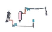 Кнопка HOME в сборе с механизмом и шлейфом для Samsung Galaxy Note 4 N910 розовая