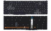 Клавиатура для ноутбука Acer Predator Helios 300 PH315-52 с подсветкой (White Light), Black, (No Frame), RU. Внимание, узкий шлейф!