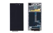 Матрица с тачскрином (модуль) для Sony Xperia Z1 C6902 черный с белой рамкой