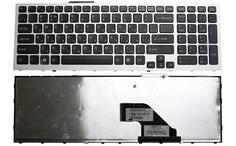 Клавиатура для ноутбука Sony Vaio (VPC-F11, VPC-F12, VPC-F13) Black, (Silver Frame) RU