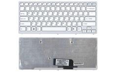Клавіатура для ноутбука Sony Vaio (VPC-CW, VPCCW) White, (Silver Frame) RU