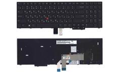 Клавиатура для ноутбука Lenovo Thinkpad (E570, E575) Black, (Black Frame), RU