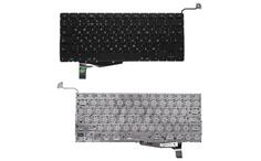 Клавиатура для ноутбука Apple MacBook Pro A1286 (2011, 2012 года) с подсветкой (Light), Black, (No Frame), без (SD), RU (вертикальный энтер)