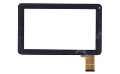 Тачскрін (Сенсорне скло) для планшета UK090256-FPC чорний. Зовнішній розмір 232*142 мм, робочий розмір 198*112 мм, 50 pin