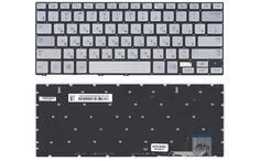Клавіатура для ноутбука Samsung (740U3E, NP740U3E) з підсвіткою (Light), Silver, (No Frame), RU