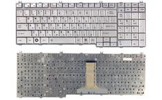 Клавиатура для ноутбука Toshiba Satellite (A500, A505, L350, L355, L500, L505, L550, F501, P200, P300, P500, P505, X200, Qosmio F50 G50, X300, X305, X500, X505) Silver, RU