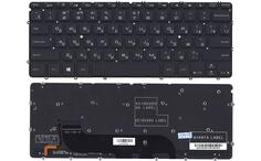 Клавиатура для ноутбука Dell XPS (13) с подсветкой (Light), Black, (No Frame), RU