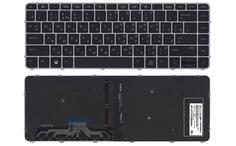 Клавиатура HP EliteBook (Folio 1000, 1040 G3) Black с подсветкой (Light), (Silver Frame) RU