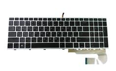 Клавиатура для ноутбука HP EliteBook 850 G5 с подсветкой (Light), Black, (Grey Frame) RU