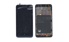 Матрица с тачскрином (модуль) Lenovo P770 черный с синей рамкой