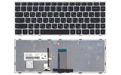 Клавиатура для ноутбука Lenovo IdeaPad FLex 14 G40, G40-30, G40-45, G40-70, G40-75, G40-80, Z41-70, 500-14ACZ, 500-14ISK, 300-14ISK, B40-80 с подсветкой (Light), Black, (Silver Frame), RU Клавиатура для ноутбука Lenovo IdeaPad FLex 14 G40, G40-30, G40-45, G40-70, G40-75, G40-80, Z41-70, 500-14ACZ, 500-14ISK, 300-14ISK, B40-80 с подсветкой (Light), Black, (Silver Frame), RU