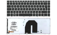 Клавиатура для ноутбука HP ProBook (5330M) с подсветкой (Light), Black, (Silver Frame) RU