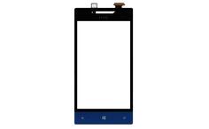 Тачскрін (Сенсорне скло) для смартфона HTC Windows Phone 8S (A620e) чорне з синім