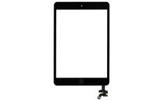 Тачскрин для планшета Apple Ipad mini + stiker + IC с кнопкой Home черное OEM