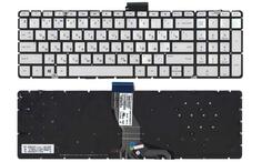Клавіатура для ноутбука HP Pavilion (15-ab) Silver з підсвіткою (Light), (No Frame) RU Клавіатура для ноутбука HP Pavilion (15-ab) Silver з підсвіткою (Light), (No Frame) RU