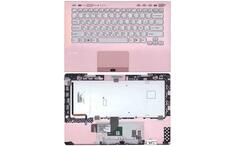 Клавиатура для ноутбука Sony Vaio (VPC-SB), Silver, (Rose Frame) RU (fingerprint reader)