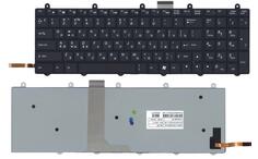 Клавиатура для ноутбука Clevo P170EM с подсветкой (Light), Black, RU