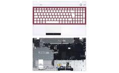 Клавиатура для ноутбука Samsung (300V5A) White, (White TopCase), (Red Frame), RU