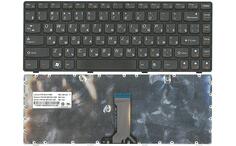 Клавиатура для ноутбука Lenovo IdeaPad (B470, G470, G470AH, G470GH, G475, V470, V470c, Z470, Z475), Black, (Black Frame), RU
