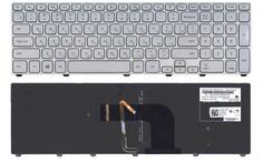 Клавіатура для ноутбука Dell Inspiron 17-7000 13-3737 17-7737 з підсвіткою (Light) Silver, (Silver Frame), RU Клавіатура для ноутбука Dell Inspiron 17-7000 13-3737 17-7737 з підсвіткою (Light) Silver, (Silver Frame), RU