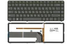 Клавиатура для ноутбука HP Pavilion (DM4-3000) с подсветкой (Light), Black, (Black Frame) RU