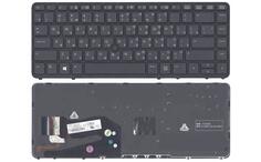 Клавіатура для ноутбука HP EliteBook (840) з підсвіткою (Light) Black, з вказівником (Point Stick), (Black Frame) RU