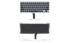 Клавиатура для ноутбука Apple MacBook Air 2013+ (A1465) Black, (Silver TopCase), RU (горизонтальный энтер)