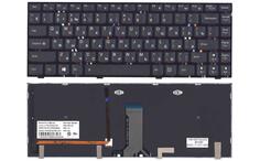 Клавиатура для ноутбука Lenovo IdeaPad (Y410P) с подсветкой (Light), Black, (Black Frame) RU