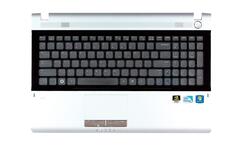 Клавиатура для ноутбука Samsung (RV711) Black, (Black Frame), (Gray TopCase), RU