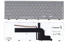 Клавіатура для ноутбука Dell Inspiron (15-7000, 7537) Black, RU з підсвіткою (Light), Silver, (Silver Frame) RU Клавіатура для ноутбука Dell Inspiron (15-7000, 7537) Black, RU з підсвіткою (Light), Silver, (Silver Frame) RU