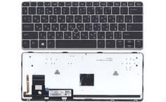 Клавіатура для ноутбука HP Elitebook (725 G2) з указівником (Point Stick), Black, (Gray Frame) RU