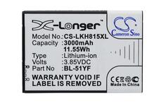 Аккумуляторная батарея для смартфона LG CS-LKH815XL G4 H818 3.85V Black 3000mAh 11.55Wh