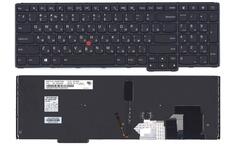 Клавиатура для ноутбука Lenovo Thinkpad (S5) с указателем (Point Stick), с подсветкой (Light), Black, (Black Frame), RU