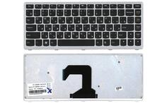 Клавиатура для ноутбука Lenovo IdeaPad (U410) Black, (Silver Frame), RU