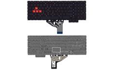 Клавиатура для ноутбука HP Omen (15-CE), Black с красной подсветкой (Red Light), (No Frame) RU