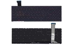 Клавиатура для ноутбука Asus ROG GL552 с красной подсветкой (Light Red), Black, (No Frame) RU