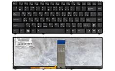 Клавиатура для ноутбука Asus U20, U20A, UL20, UL20A, UL20FT, Eee PC 1201, 1201HA, 1201K, 1201N, 1201NL, 1201T с подсветкой (Light), Black, (Black Frame) RU