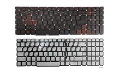 Клавиатура для ноутбука Acer Nitro 5 AN515-54 с подсветкой (Light Red), Black, (No Frame), RU