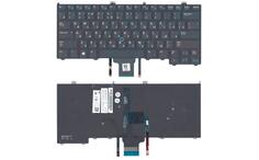Клавиатура для ноутбука Dell Latitude (E7440) с подсветкой (Light), с указателем (Point Stick) Black, RU