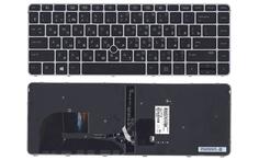 Клавиатура для ноутбука HP Elitebook (745 G3) Black с указателем (Point Stick), (Gray Frame) RU
