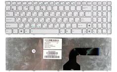 Клавиатура для ноутбука Asus K52 K53 G73 A52 G60 White, (White Frame) RU