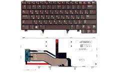 Клавиатура для ноутбука Dell Latitude (E5420, E6220, E6320, E6420, E6430, E6620), с подсветкой (Light), Black, RU/EN